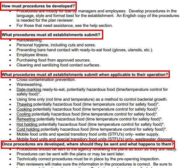 Food and Dairy Ops Manual