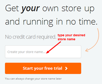 Create a Free Trial Bigcommerce account