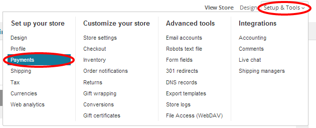 Choosing a payment method