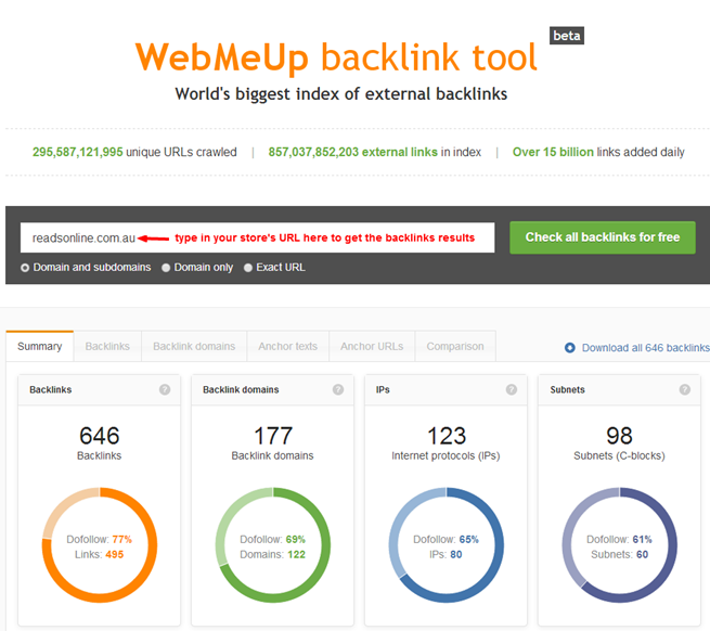 WebMeUp tool 1