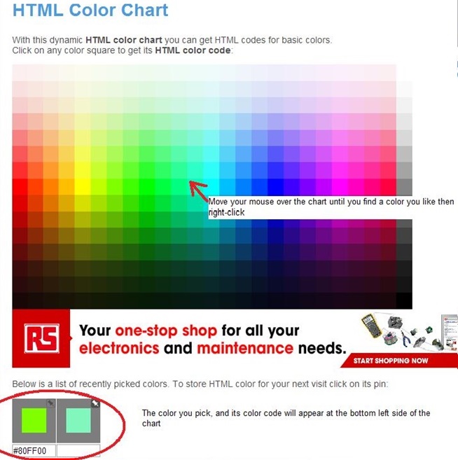 Color chart