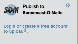 Uploading to Screencast-O-Matic prompt
