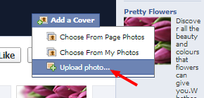 Uploading your cover photo