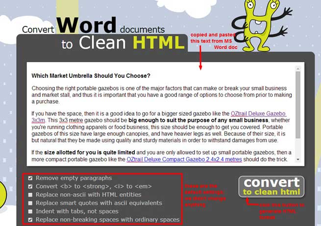 Word2cleanhtml