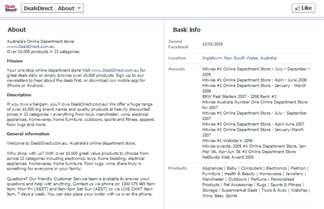 DealsDirect Australia About Page