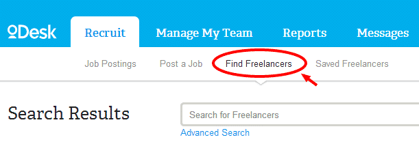 Finding contractors in oDesk
