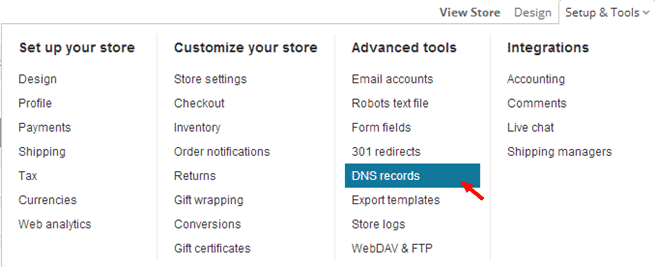 Setting up DNS records