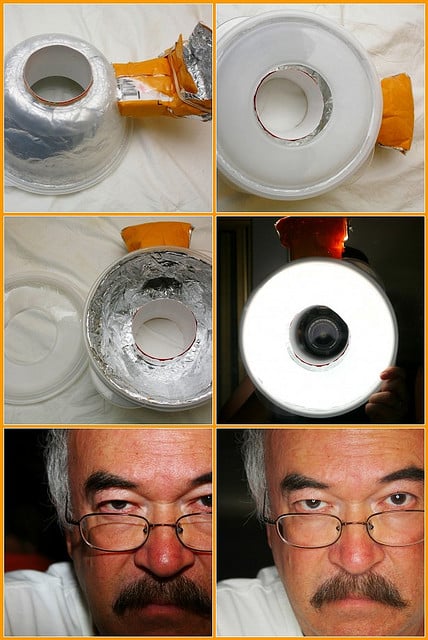 Improvised ring flash