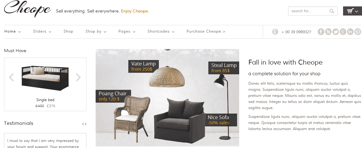 Cheope Shop - Flexible e-Commerce Theme
