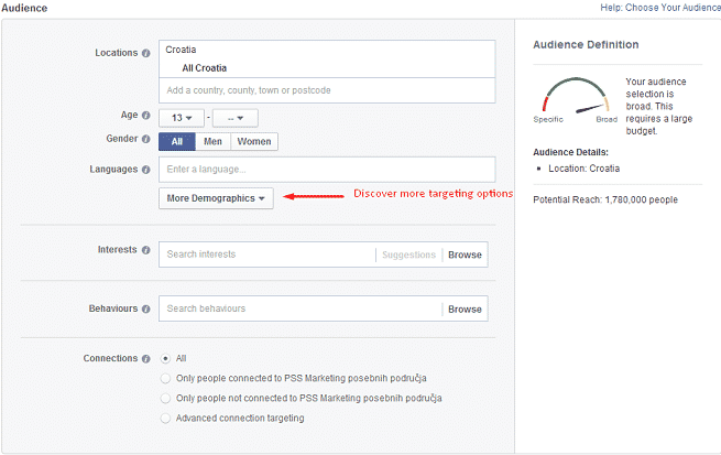 Targeting options