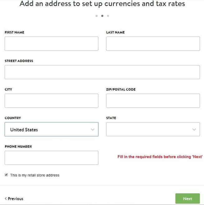 Add an Address Page in Shopify