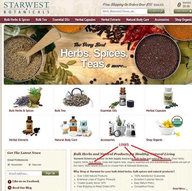 Starwest-Botanicals Homepage