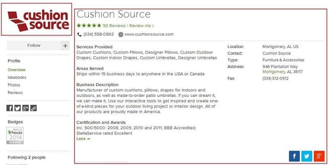 Houss Pro Profile Cushion Source