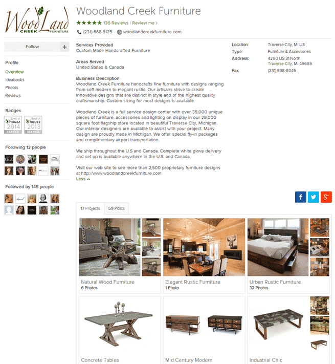 Woodland Creek Furniture