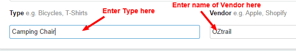 Adding vendor and product type