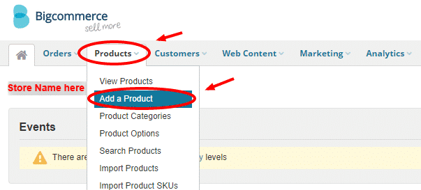 Product tab in BigCommerce