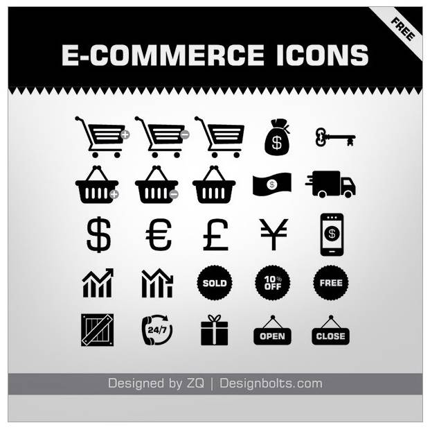 different icons for eCommerce store