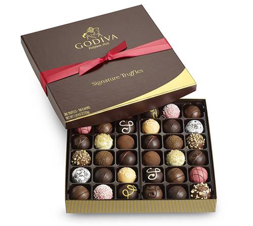 Delicious chocolate truffle gift box