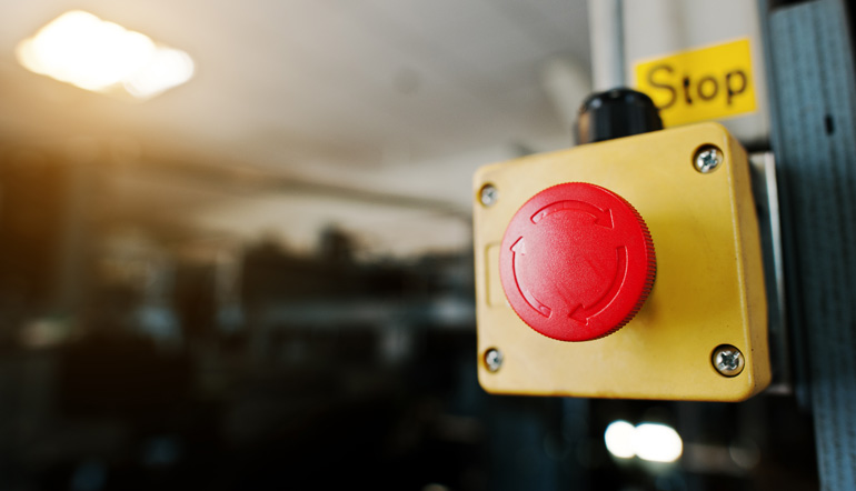 red button emergency alarm