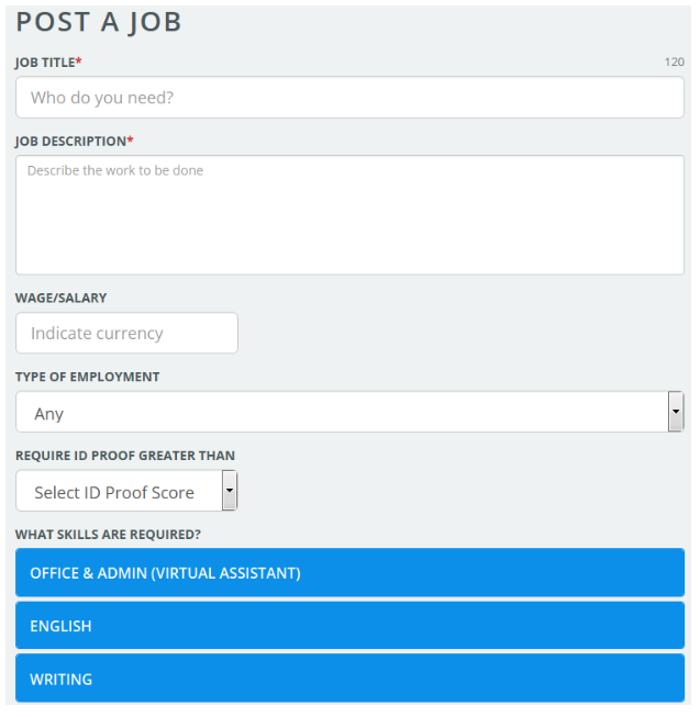 job post form