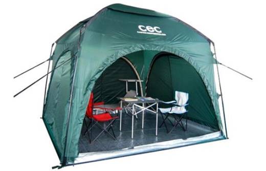 photo of a green coloured outdoor camping tent