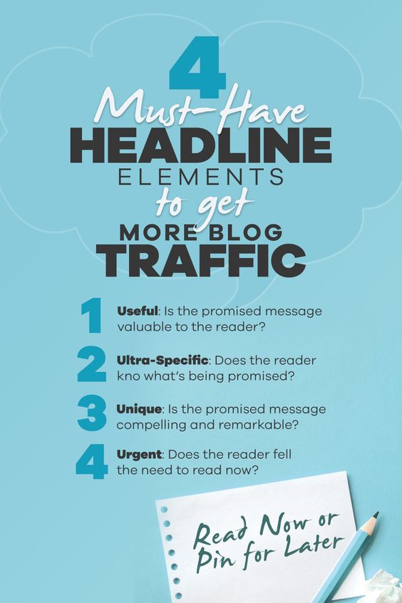 4 must-have headline elements to get more blog traffic