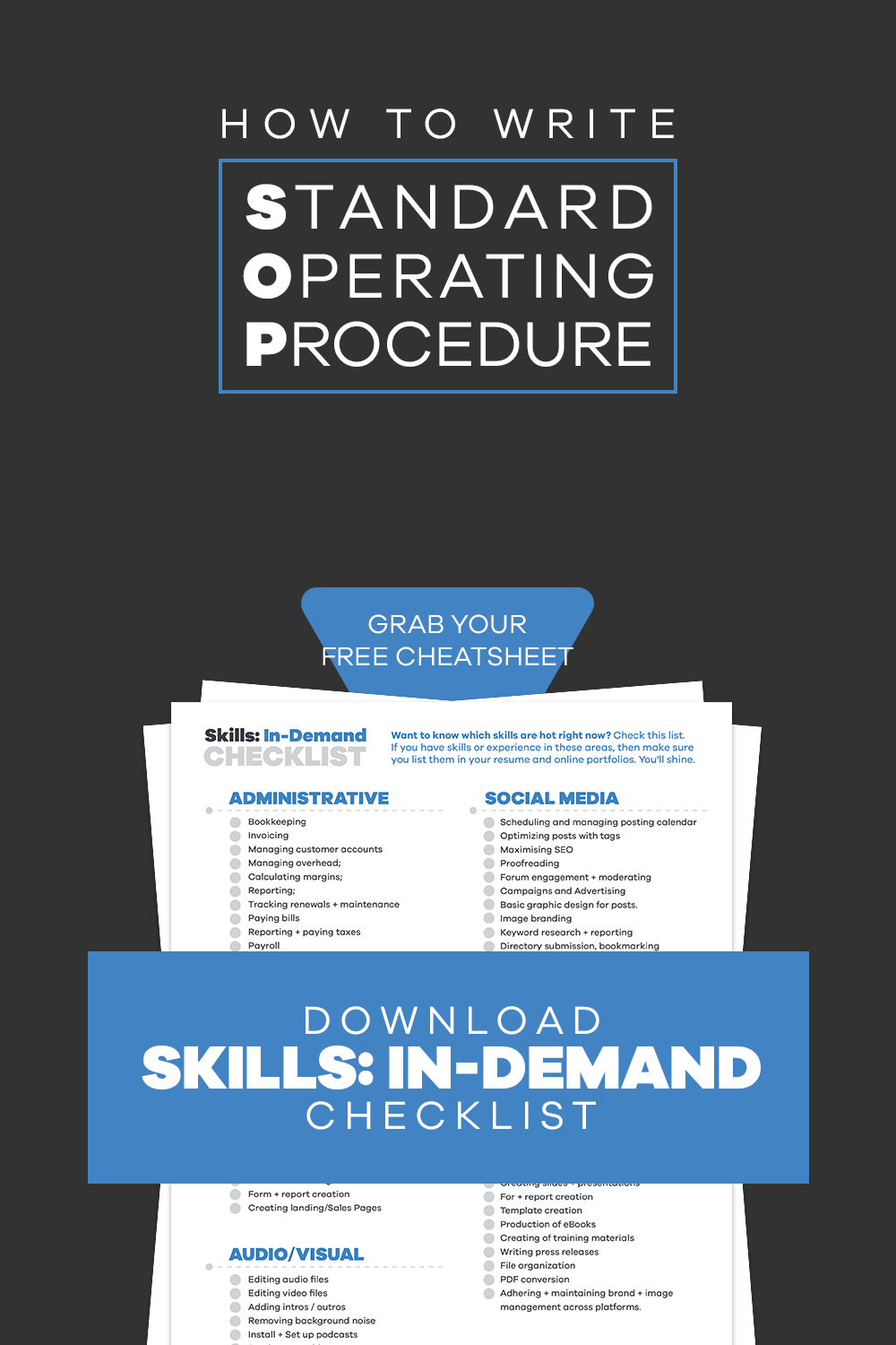 in demand skills checklist
