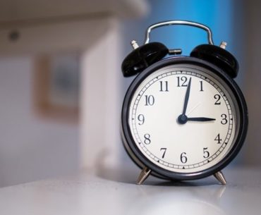 alarm clock on the desk