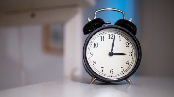 alarm clock on the desk