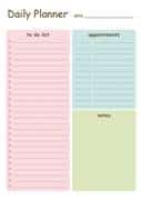 tricolour daily planner