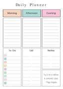 pastel coloured daily planner