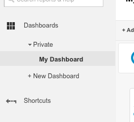 screenshot of Webmaster My Dashboard