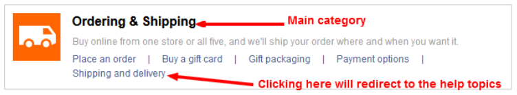 screenshot of GAP ordering and shipping details