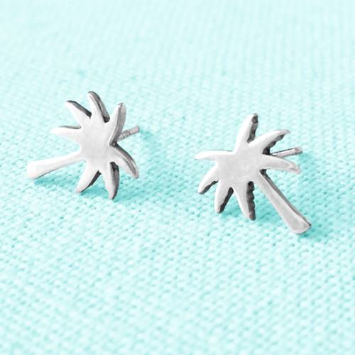 product photo of two palm tree design earing