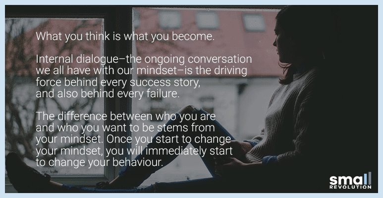 Mindset quote - what you think is what you become