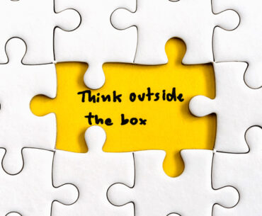 think outside the box quotes business concept