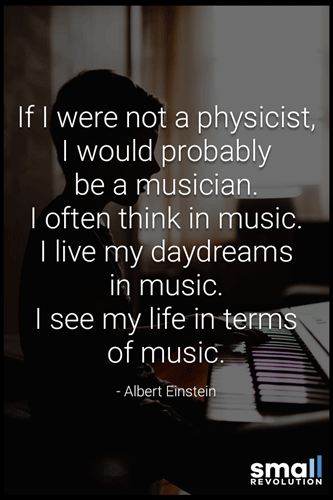 Albert Einstein music quote