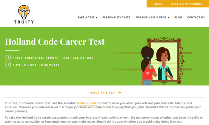 Holland code career test