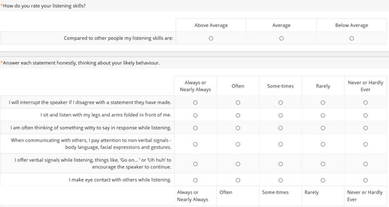 Interpersonal skills self assessment questions