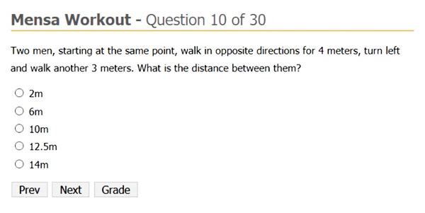 Mensa workout IQ test