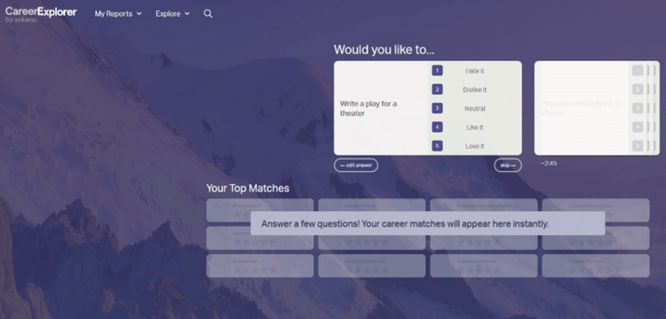 career explorer assessment