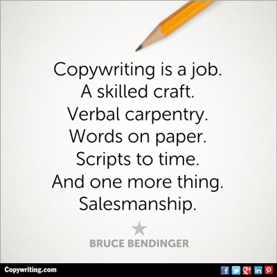 Copywriting is a job quote