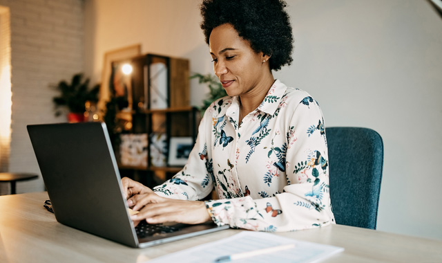 busy business woman working from home