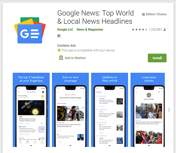 Download Google News App