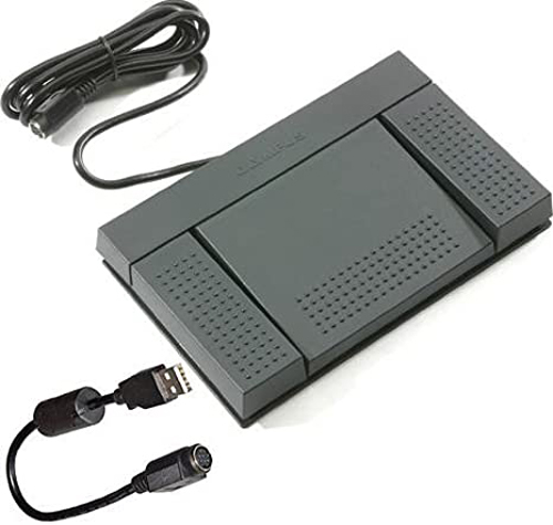 The Olympus RS27 Digital USB Transcription Foot Pedal RS-27 is a good example of a foot pedal you can use