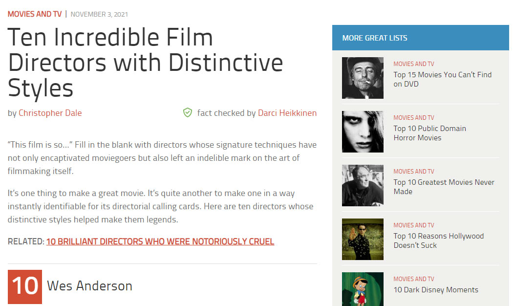 Listverse’s article about top 10 film directors