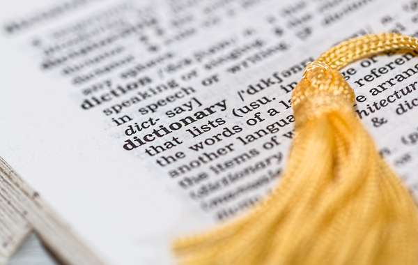 Close-up of a dictionary definition