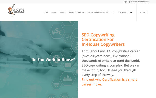 SEO Copywriting Certification in-house copywriters’ page