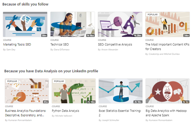 sample recommendations if you have a LinkedIn profile