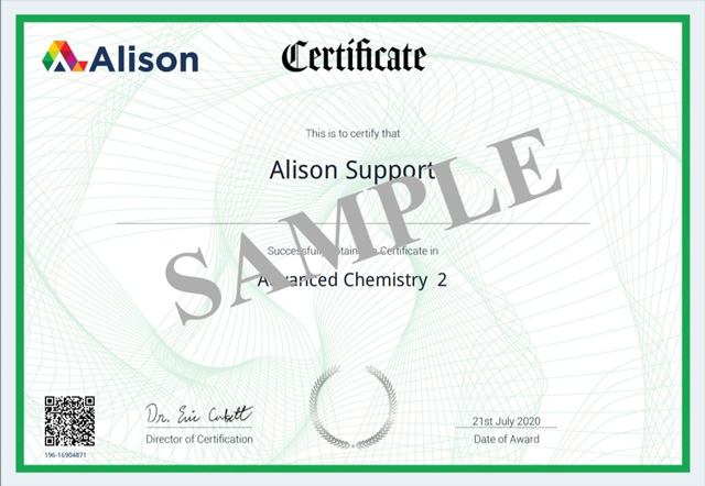 Sample certificate available upon completion